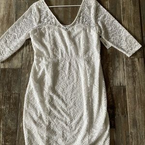 White Lace & Satin Dress (Never Used)